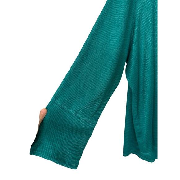 Lane Bryant NWT Turquoise Green Thermal Waffle Knit Relaxed Fit Top 30-32 5X - Picture 5 of 13